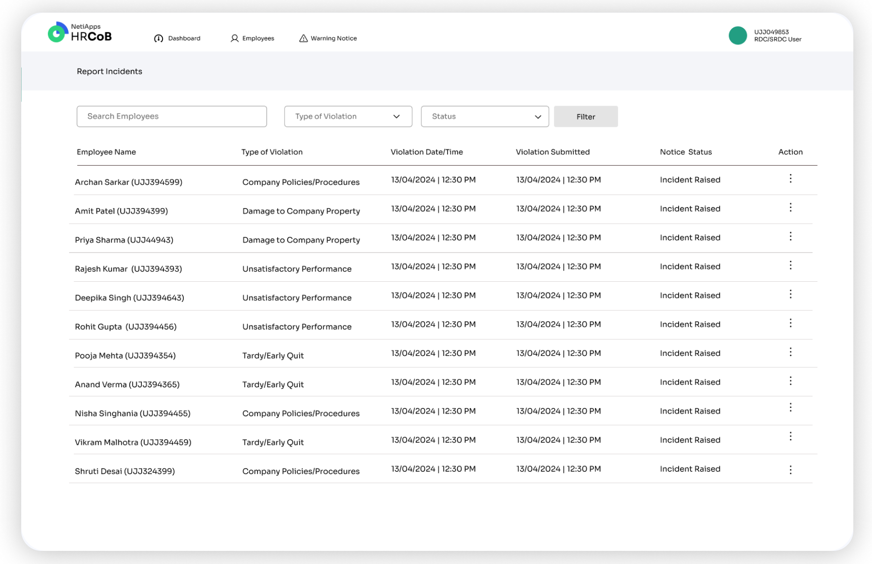 Conduct Management Tool